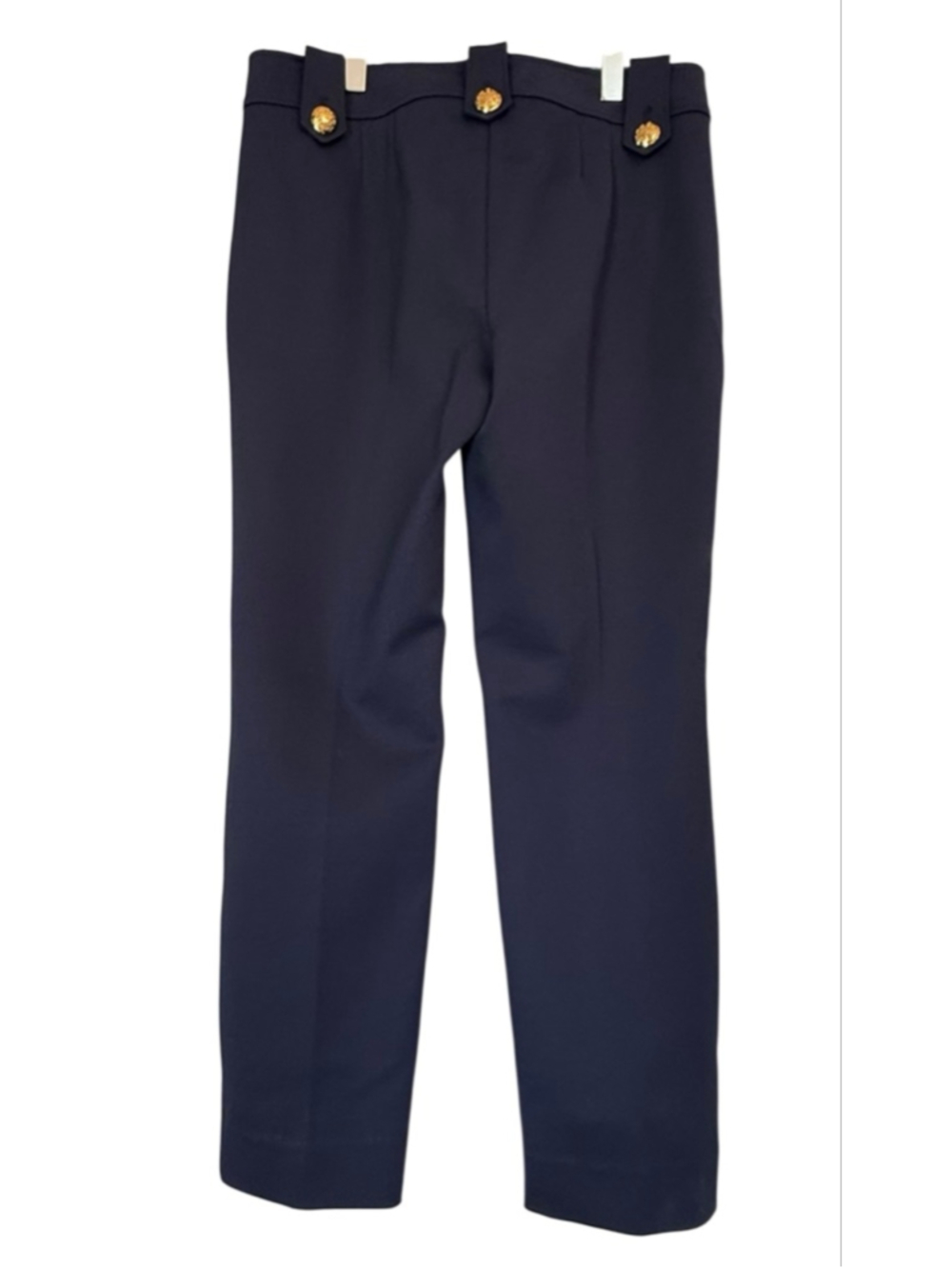 WHBM Navy Blue Jolie Button Straight Leg Comfort Stretch Pant 10 - Picture 6 of 15
